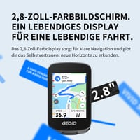 Ciclocomputer GPS GEOID CC700 Pro cu ecran tactil color de 2,8 inchi - Vitezometru wireless cu navigație pe hartă, ANT+ și Bluetooth, rezistent la apă IPX7, autonomie baterie 15-25 ore 3