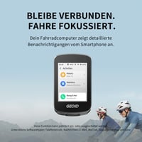 Ciclocomputer GPS GEOID CC700 Pro cu ecran tactil color de 2,8 inchi - Vitezometru wireless cu navigație pe hartă, ANT+ și Bluetooth, rezistent la apă IPX7, autonomie baterie 15-25 ore 5