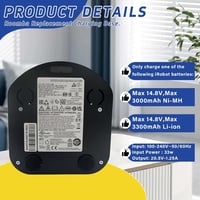 Geoviizon Roomba töltőállomás E5 E6 I1 I3 I7 I8 500-900 sorozat fekete 6