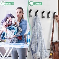Gerhannery fali kampó szett 5 db fekete modern fém akasztó fürdőszoba hálószoba 4
