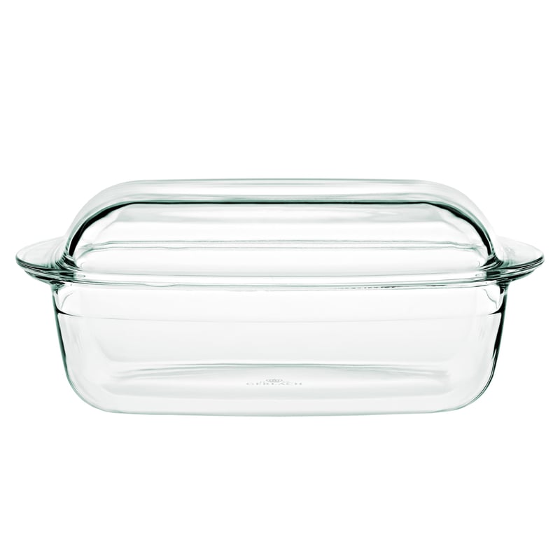 Gerlach 1760 Flow četvrtasta posuda za pečenje s poklopcem 4,5 L od borosilikatnog stakla otpornog na toplinu 27x18 cm za pećnicu i zamrzivač