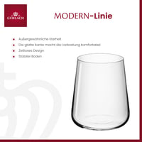 Sada pohárov Gerlach 1760, 6 ks, 430 ml, na vodu, koktaily, džúsy, sklenené, na dezerty, vhodné do umývačky riadu, moderné, priehľadné 2