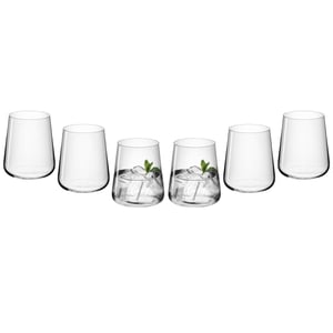 Gerlach 1760 set čaša 6 kom 430 ml, čaše za vodu, koktele i sokove, staklene, za desert, perivo u perilici posuđa, moderno, prozirno