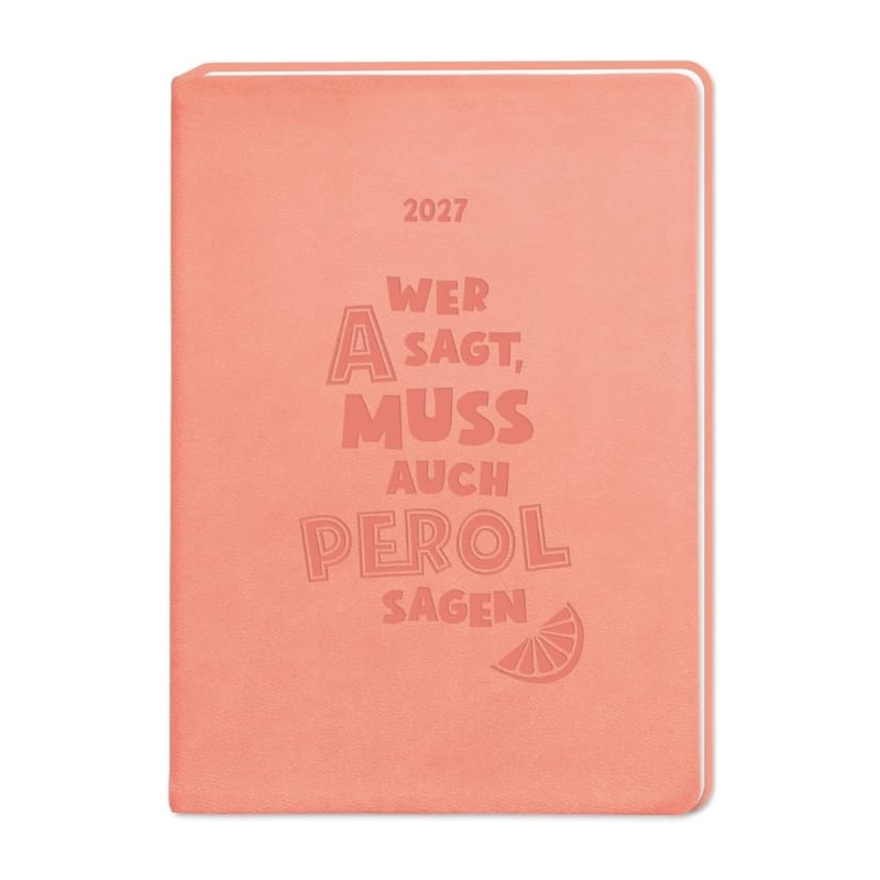 Nemecké vydanie GRAFIK WERKSTATT Das Original diár v koženom vzhľade A6 2027 broskyňový