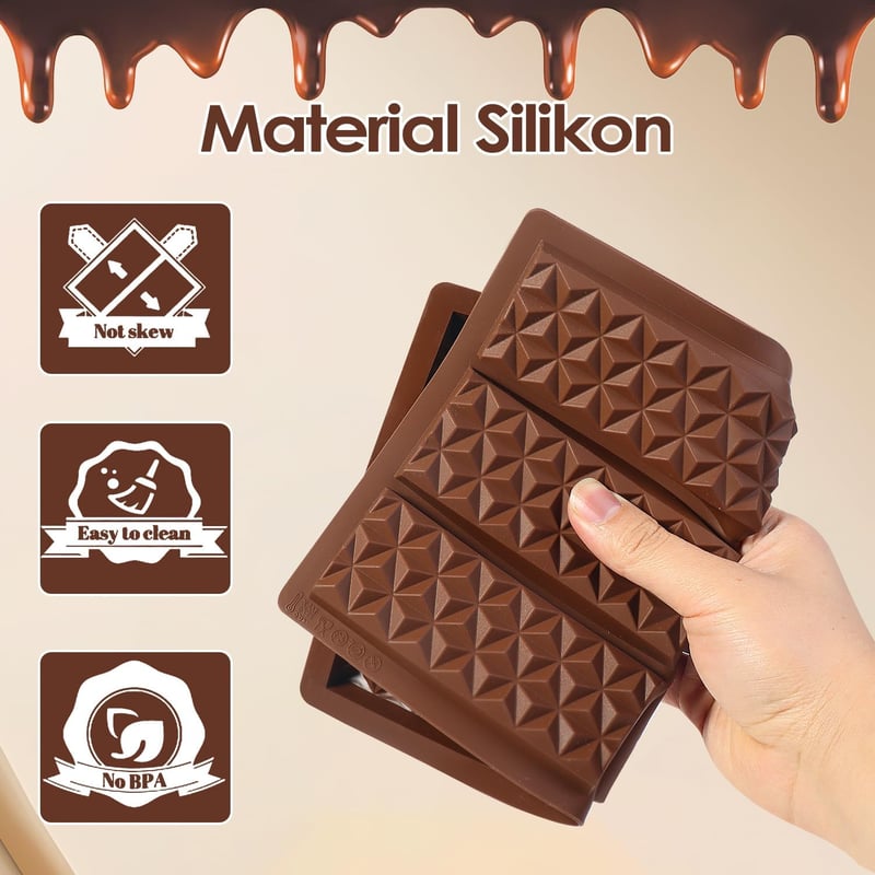 Geroony szilikon csokoládé forma Dubai mintával spatulával és 100 tasakkal