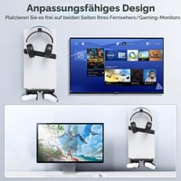 Nástenný držiak Gersker na konzolu PS5/PS5 Slim/PS5 Pro s držiakom na ovládač a slúchadlá, príslušenstvo k PS5, čierny 6