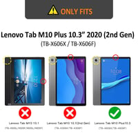 Gerutek Lenovo Tab M10 FHD Plus (2. gen) 10,3" nárazuvzdorné puzdro s otočným stojanom – čierne 2
