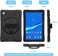 Gerutek Lenovo Tab M10 FHD Plus (2. gen) 10,3" nárazuvzdorné puzdro s otočným stojanom – čierne 5
