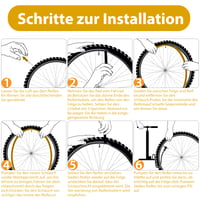 Gesinikad 2 buc. Cameră de aer bicicletă 29x2.125-2.4 AV32 mm ventil Schrader pentru MTB pe disc 6