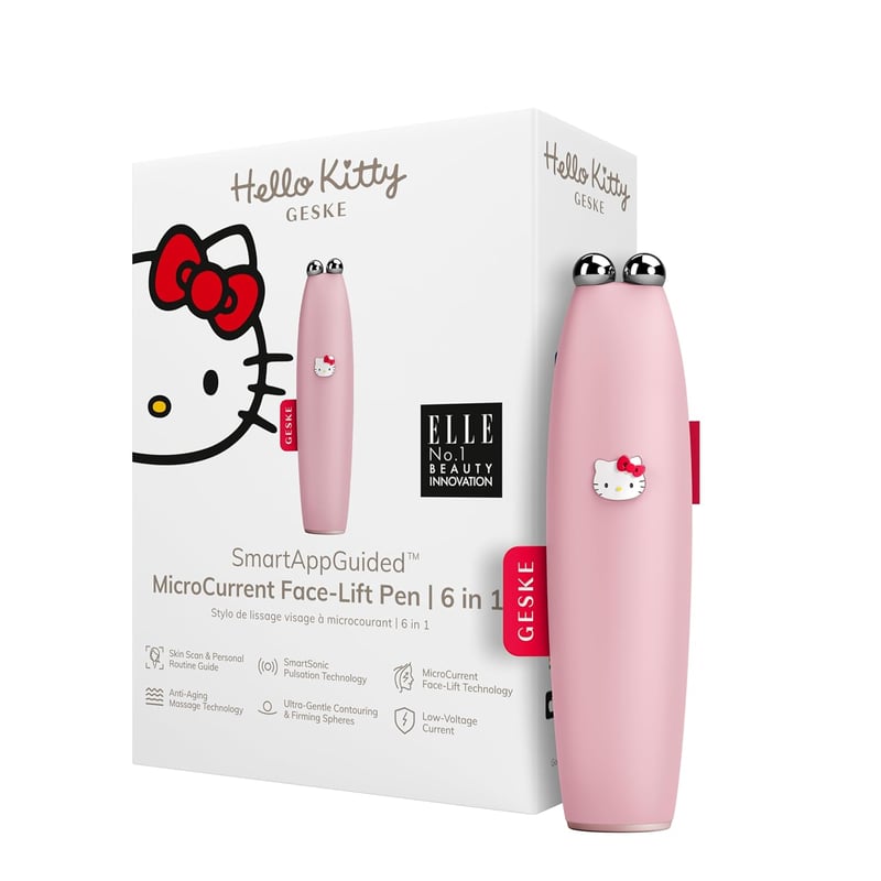 GESKE Hello Kitty 6in1 Microcurrent Arclifting Toll - Ránctalanító Arckezelő Eszköz