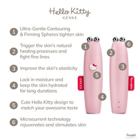 GESKE Hello Kitty 6in1 Microcurrent Arclifting Toll - Ránctalanító Arckezelő Eszköz 2