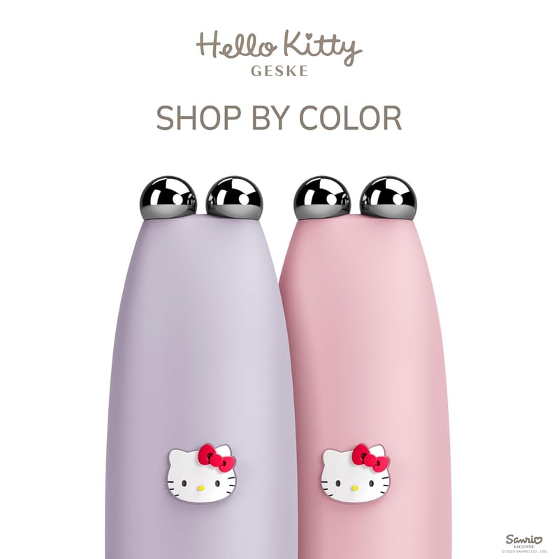 GESKE Hello Kitty 6in1 Microcurrent Arclifting Toll - Ránctalanító Arckezelő Eszköz