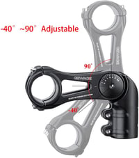 GEWAGE -130 fokos kormánykiemelő szár 31,8 mm (1-1/4) kormányszár MTB országúti BMX 75/95/130 mm fekete 6