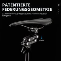 GEWAGE 4-Link Parallelogram Rugós Nyeregcső – 37 mm Rugóút, Ergonomikus Alumínium Felfüggesztett Nyeregszár, Karbantartásmentes, MTB/E-Bike/Városi Kerékpárhoz 6