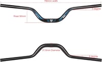 GEWAGE 780mm Alumínium Kerékpár Kormány 31.8mm - MTB/Hybrid/Országúti Emelhető Riser 3