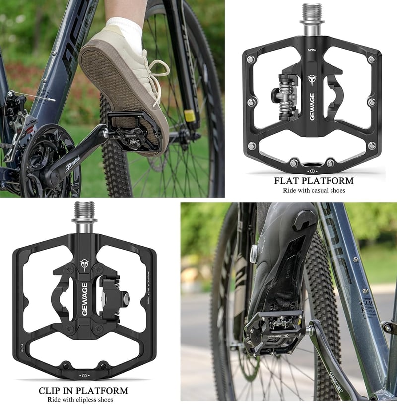 GEWAGE Kerékpár Pedál 9/16" Flat Platform SPD Kompatibilis MTB Országúti BMX
