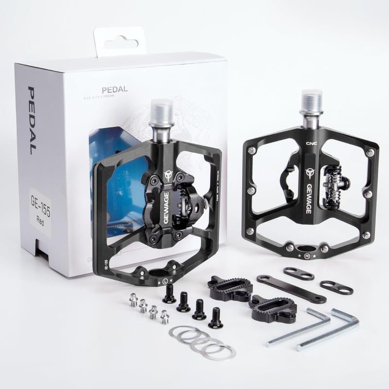 GEWAGE Kerékpár Pedál 9/16" Flat Platform SPD Kompatibilis MTB Országúti BMX