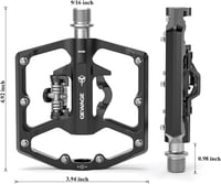GEWAGE Kerékpár Pedál 9/16" Flat Platform SPD Kompatibilis MTB Országúti BMX 5