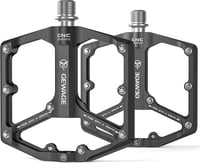 GEWAGE Országúti és MTB Kerékpár Pedál - 3 Csapágyas CNC Alumínium Platform - 9/16" Lapos Pedál Cserélhető Csúszásgátló Tüskékkel 1