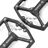 GEWAGE Országúti és MTB Kerékpár Pedál - 3 Csapágyas CNC Alumínium Platform - 9/16" Lapos Pedál Cserélhető Csúszásgátló Tüskékkel 5