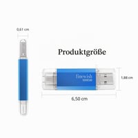 Geweo 2 in 1 USB-C pendrive 128 GB, USB 2.0 - kék 6