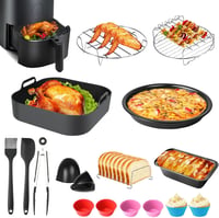 GEYUEYA Home 16 részes BPA-mentes airfryer kiegészítő készlet - Kompatibilis Philips XL/XXL, COSORI, Cecotec, Ninja, Princess, Tefal forróle 1