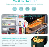 GEYUEYA Home 16 részes BPA-mentes airfryer kiegészítő készlet - Kompatibilis Philips XL/XXL, COSORI, Cecotec, Ninja, Princess, Tefal forróle 2