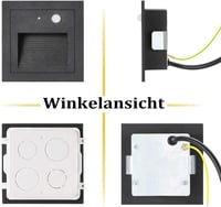 GEYUEYA Home LED lépcsővilágítás mozgásérzékelővel 4db meleg fehér IP65 230V 4