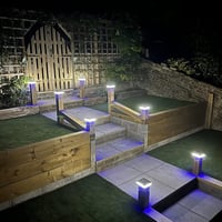 GEYUEYA Home napelemes oszlopfény IP65 vízálló kerti lámpa fa oszlophoz - 1 Stück_Black 8