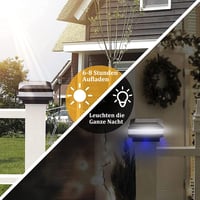 GEYUEYA Home napelemes oszlopfény IP65 vízálló kerti lámpa fa oszlophoz - 1 Stück_Black 2