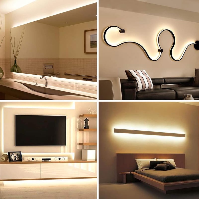 GEYUEYA Home WiFi LED szalag 5M meleg fehér 3000K dimmer távirányítóval