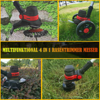 GfsGsjzc Akkumulátoros Fűkasza 24V Kerekes - Kefementes Motor, 30 cm Vágásszélesség, Makita Kompatibilis, 2 Akkumulátorral, 110-160 cm Állít 2