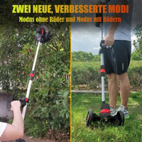 GfsGsjzc Akkumulátoros Fűkasza 24V Kerekes - Kefementes Motor, 30 cm Vágásszélesség, Makita Kompatibilis, 2 Akkumulátorral, 110-160 cm Állít 5