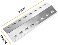 GFTIME 35x10.5 cm Rozsdamentes Acél Égő Fedél Csere Alkatrész Landmann Grillhez, Hőeloszlató Pajzs Tartozék, 3 Darabos 2