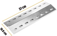 GFTIME 37 cm capac arzător universal de schimb din oțel inoxidabil, deflector de flacără, placă de încălzire pentru grătar pe gaz, compatibil cu Barbecook, Charbroil, Proficook, Tarrington House, 4 buc. 2