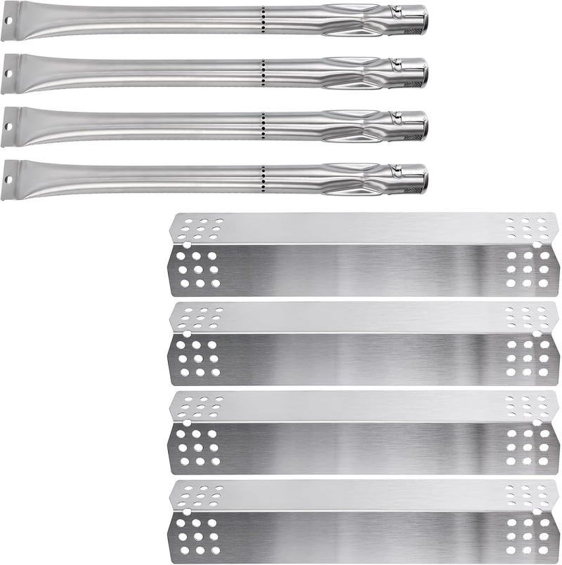 GFTIME 37cm Égőcsöves Hőeloszló Lap Grillhez - Rozsdamentes Acél Csere Alkatrész