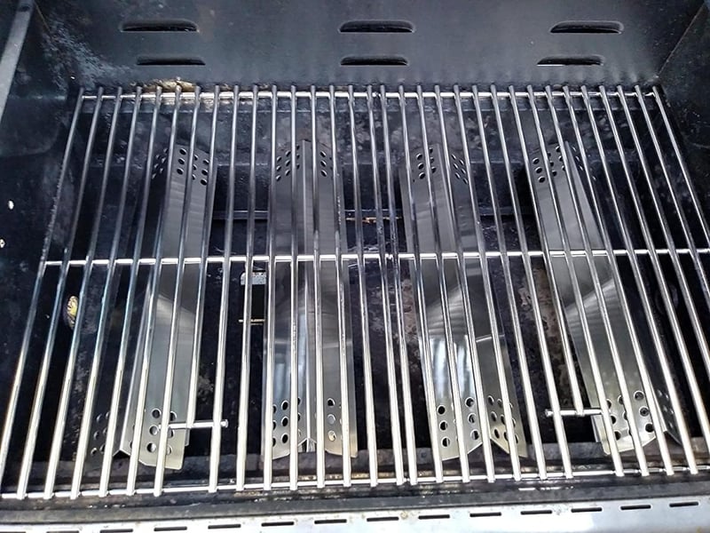 GFTIME 37cm Égőcsöves Hőeloszló Lap Grillhez - Rozsdamentes Acél Csere Alkatrész