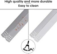 GFTIME 37cm Égőcsöves Hőeloszló Lap Grillhez - Rozsdamentes Acél Csere Alkatrész 8