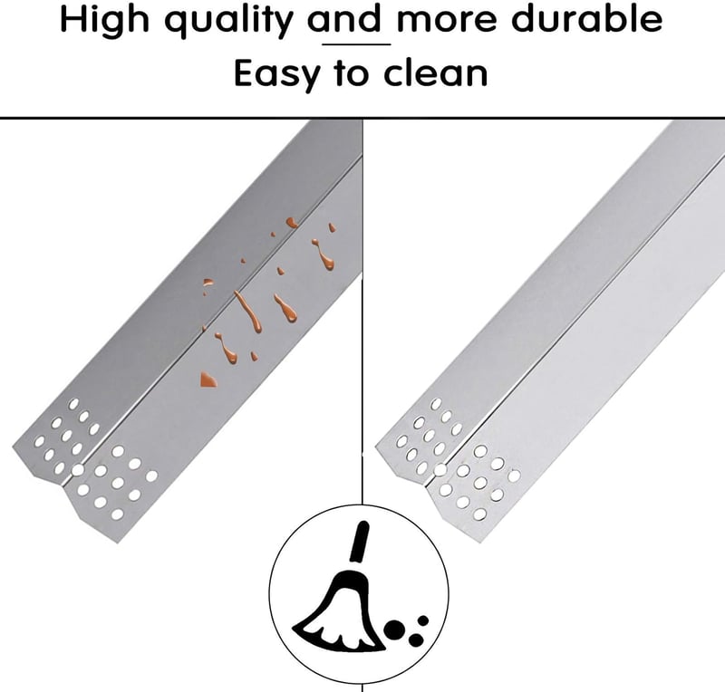 GFTIME 37cm Égőcsöves Hőeloszló Lap Grillhez - Rozsdamentes Acél Csere Alkatrész