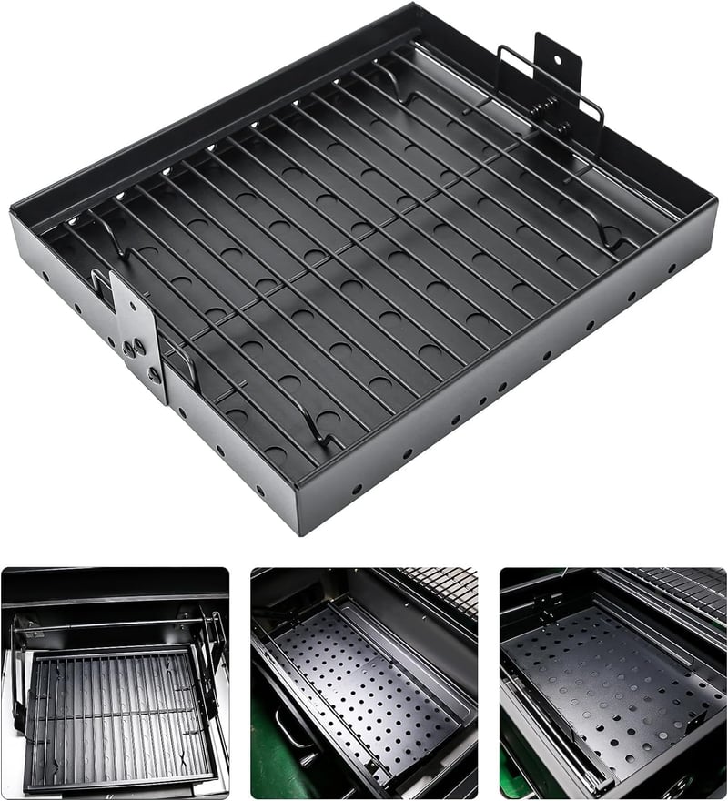 GFTIME állítható szénbrikett-tál grillhez - 38-71 cm