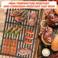 GFTIME öntöttvas grillrács Weber Genesis E/S/EP/CEP 310/320/330 gázgrillhez (2007-2016) - 49,5 cm 6