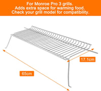 GFTIME rozsdamentes acél fűtőrács Enders Monroe Pro 3 grillhez, 65x17,1 cm 2