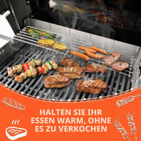 GFTIME 69866 nerezový ohrievací rošt pre grily Weber Spirit E210, E220, S210, S220 a Spirit II E/S 210, 47 cm, kompatibilný s predným ovládaním (2013 – 2016) 5