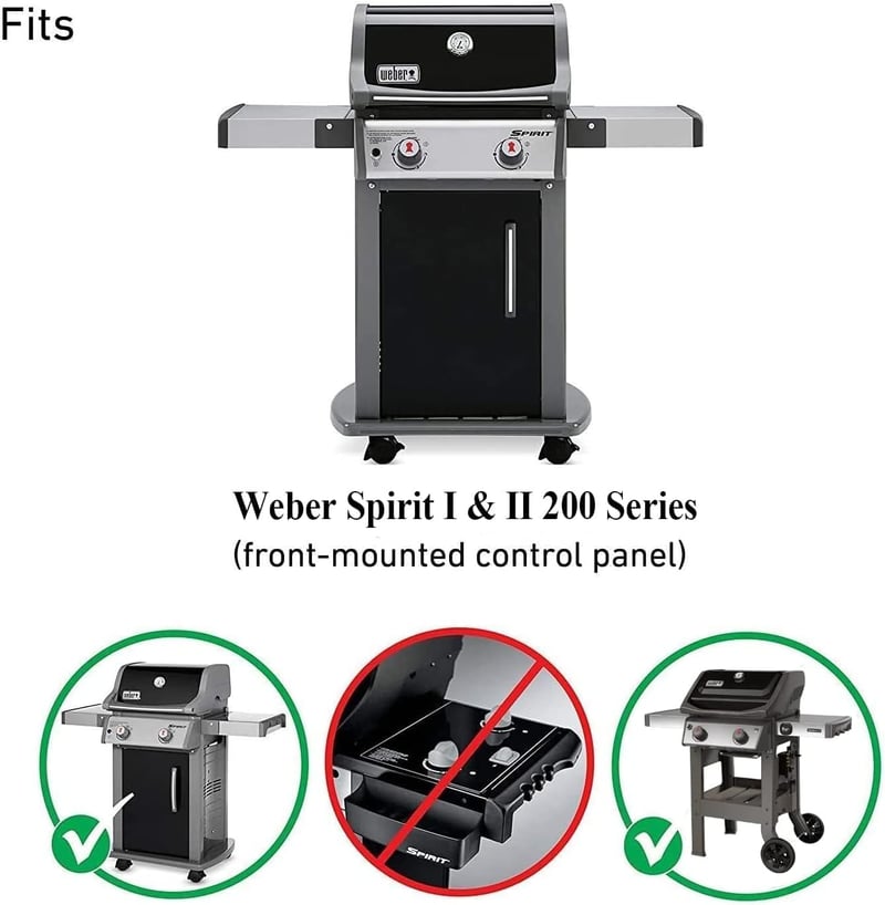 GFTIME Gázgrill Égő Burkolat Rozsdamentes Acél Weber Spirit 200 II Kompatibilis Barbecue Grill Pótalkatrész Kiegészítő