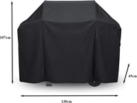 GFTIME Grill Takaró Weber Spirit 300 és Spirit II 300 Sorozathoz - Vízálló BBQ Védőhuzat 130x45x107cm Poliészter Anyagból 2