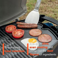 GFTIME Öntöttvas Grillrács Weber Q100, Q120, Q140, Q1000, Q1200, Q1400 Gázgrillekhez - 32,3 x 21,6 cm Cserealkatrész Sütőlap 3