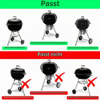 GFTIME Összecsukható BBQ Oldalsó Asztal Weber 57 cm Gömbgrillhez, Master-Touch és Napoleon Kettle Grillekhez, Rozsdamentes Acél, Horgokkal 3