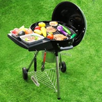 GFTIME Összecsukható BBQ Oldalsó Asztal Weber 57 cm Gömbgrillhez, Master-Touch és Napoleon Kettle Grillekhez, Rozsdamentes Acél, Horgokkal 7