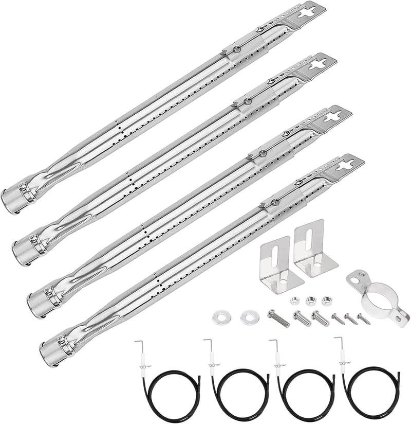 GFTIME univerzális gázgrill égő rozsdamentes acél 35,5-50 cm - 4 db