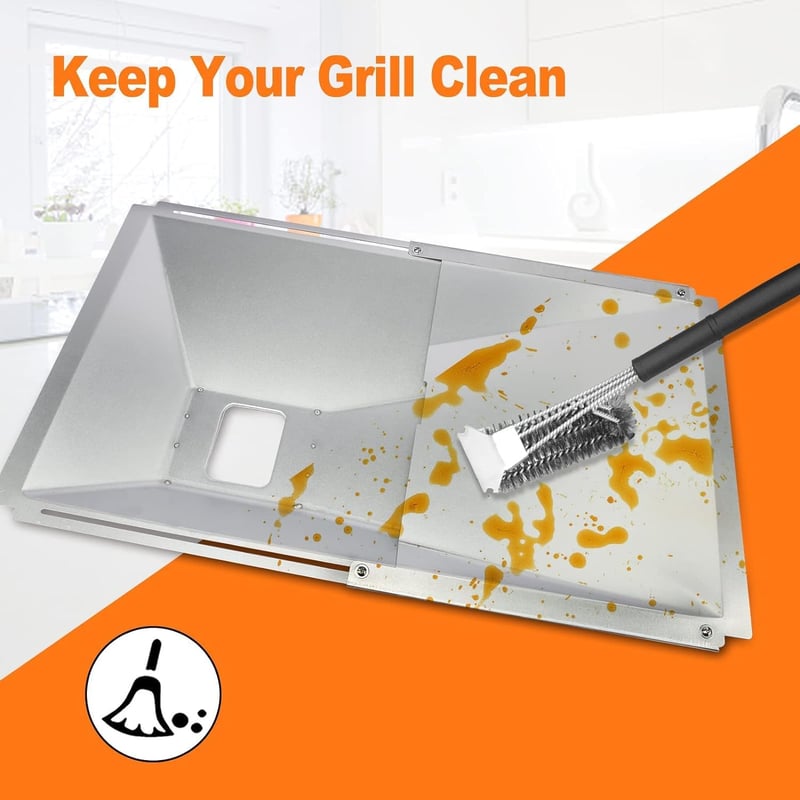 GFTIME Univerzális Zsírgyűjtő Tálca 38-65 cm Gázgrill Grillhez Állítható